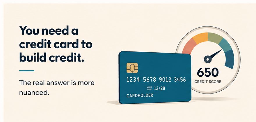You need a credit card to build credit. The real answer is more nuanced.